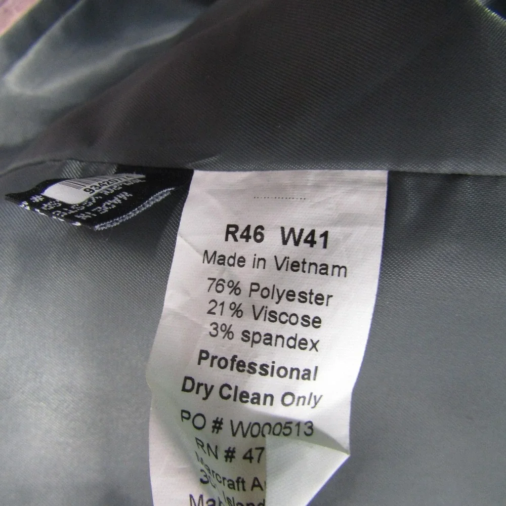 Suit Vest Tommy Hilfiger Mens 46 Gray Polyester 3 Piece Stretch Formal Waistcoat